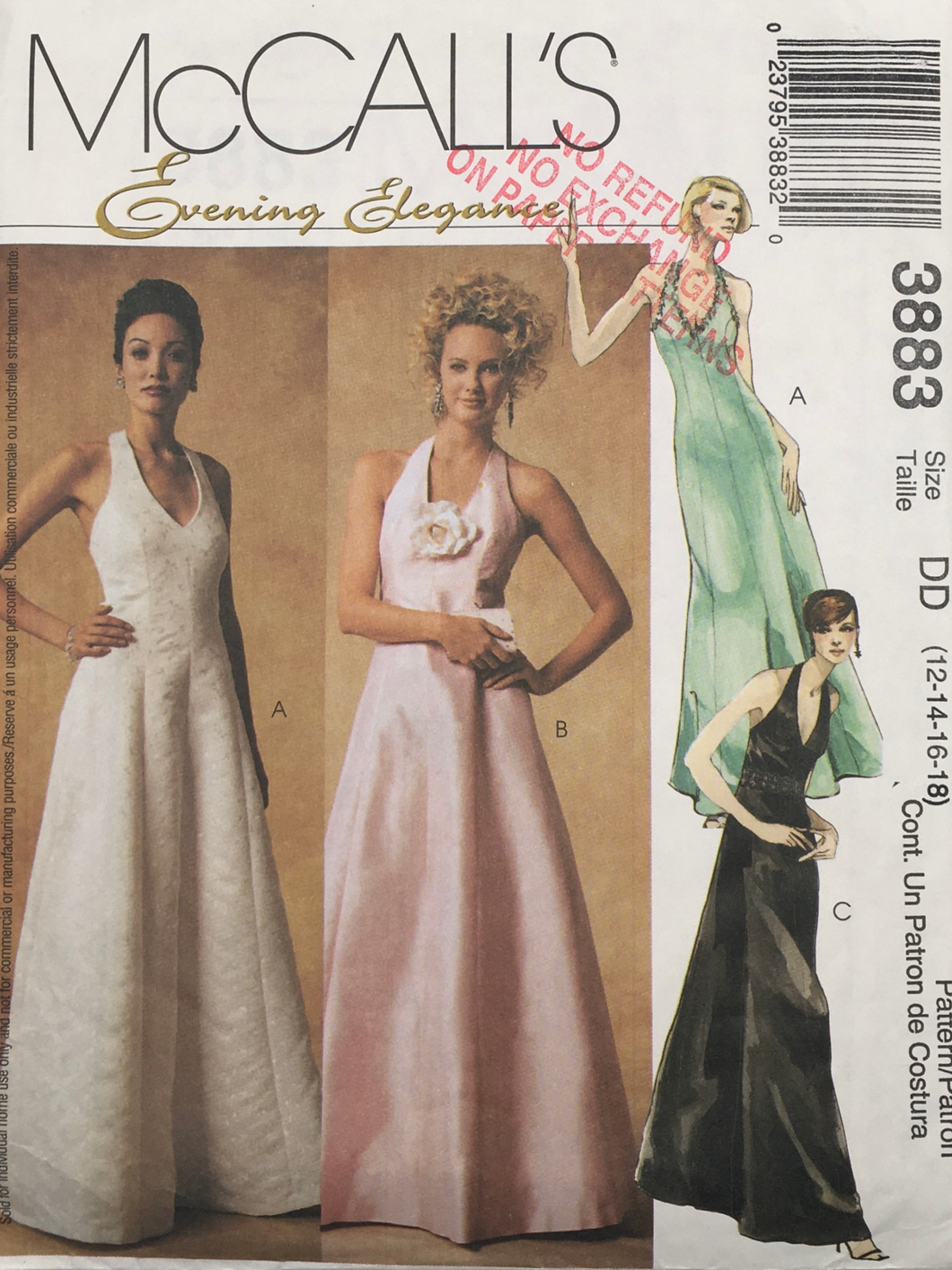 2002 Sewing Pattern: McCalls 3883