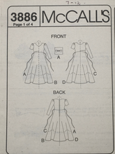 Load image into Gallery viewer, 2002 Sewing Pattern: McCalls 3886
