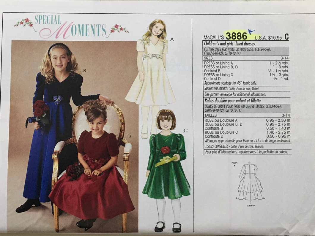 2002 Sewing Pattern: McCalls 3886