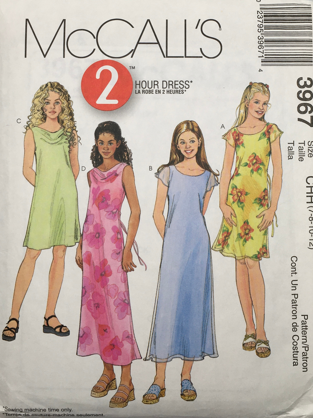 2003  Sewing Pattern: McCalls 3967