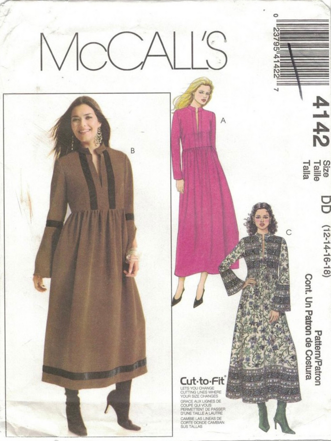 2003 Sewing Pattern: McCalls 4142