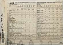 Load image into Gallery viewer, 1989 Vintage Sewing Pattern: McCalls 4240
