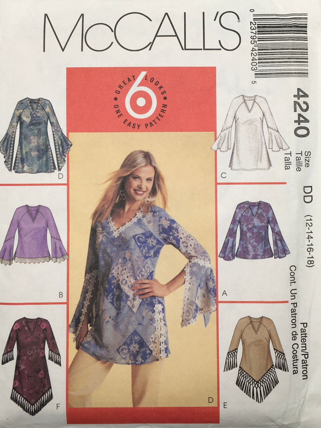 2003 Sewing Pattern: McCalls 4240