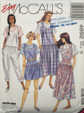 Load image into Gallery viewer, 1990 Vintage Sewing Pattern: McCalls 4892
