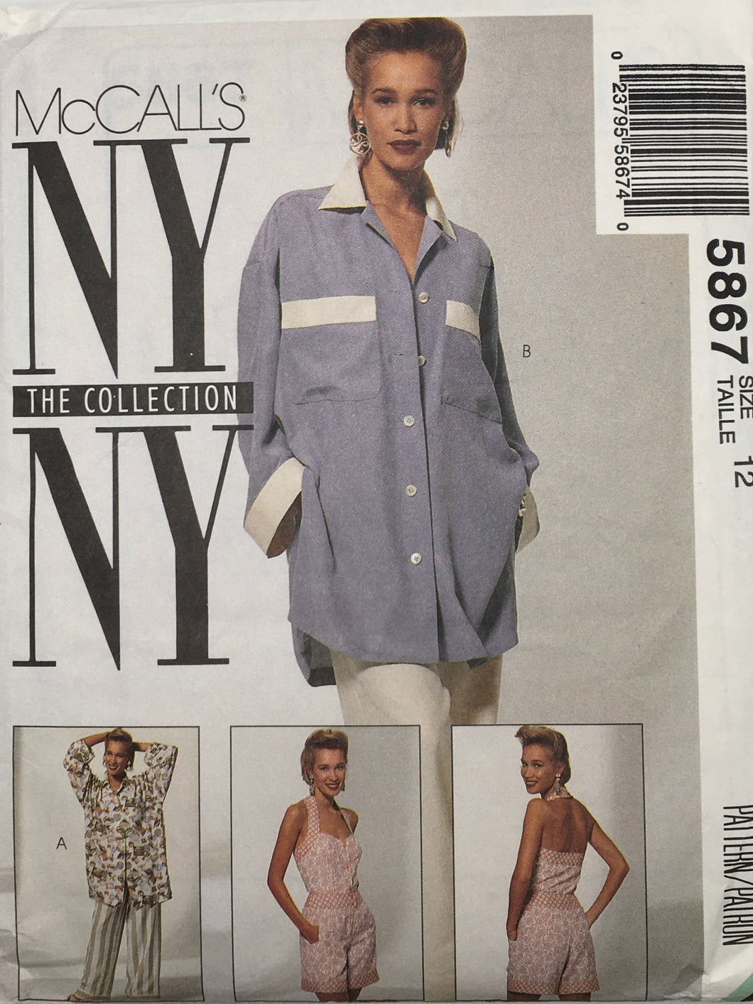 1992 Vintage Sewing Pattern: McCalls 5867