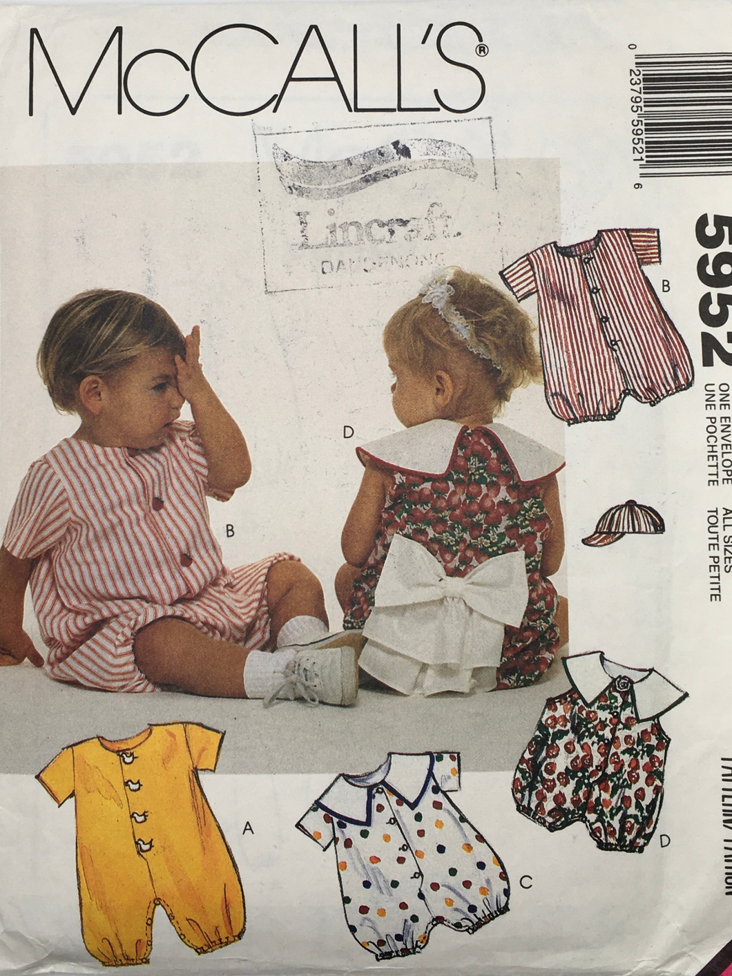 1992 Vintage Sewing Pattern: McCalls 5952