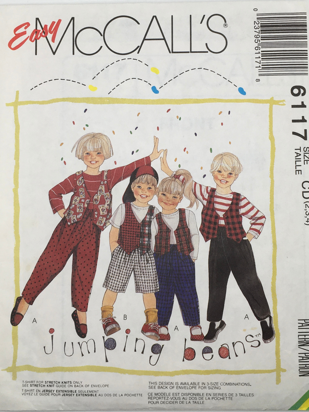 1992 Vintage Sewing Pattern: McCalls 6117