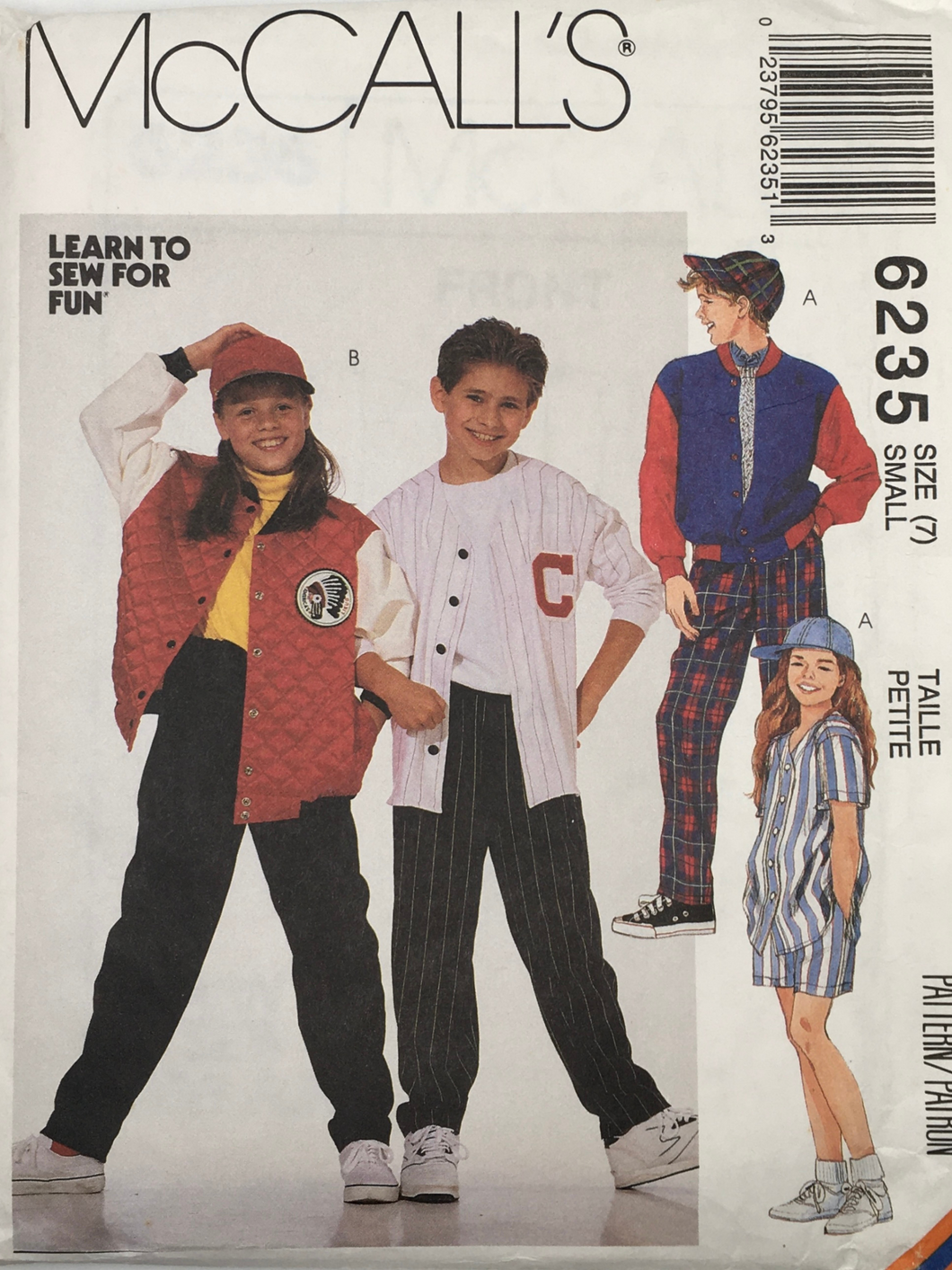 1992 Vintage Sewing Pattern: McCalls 6235