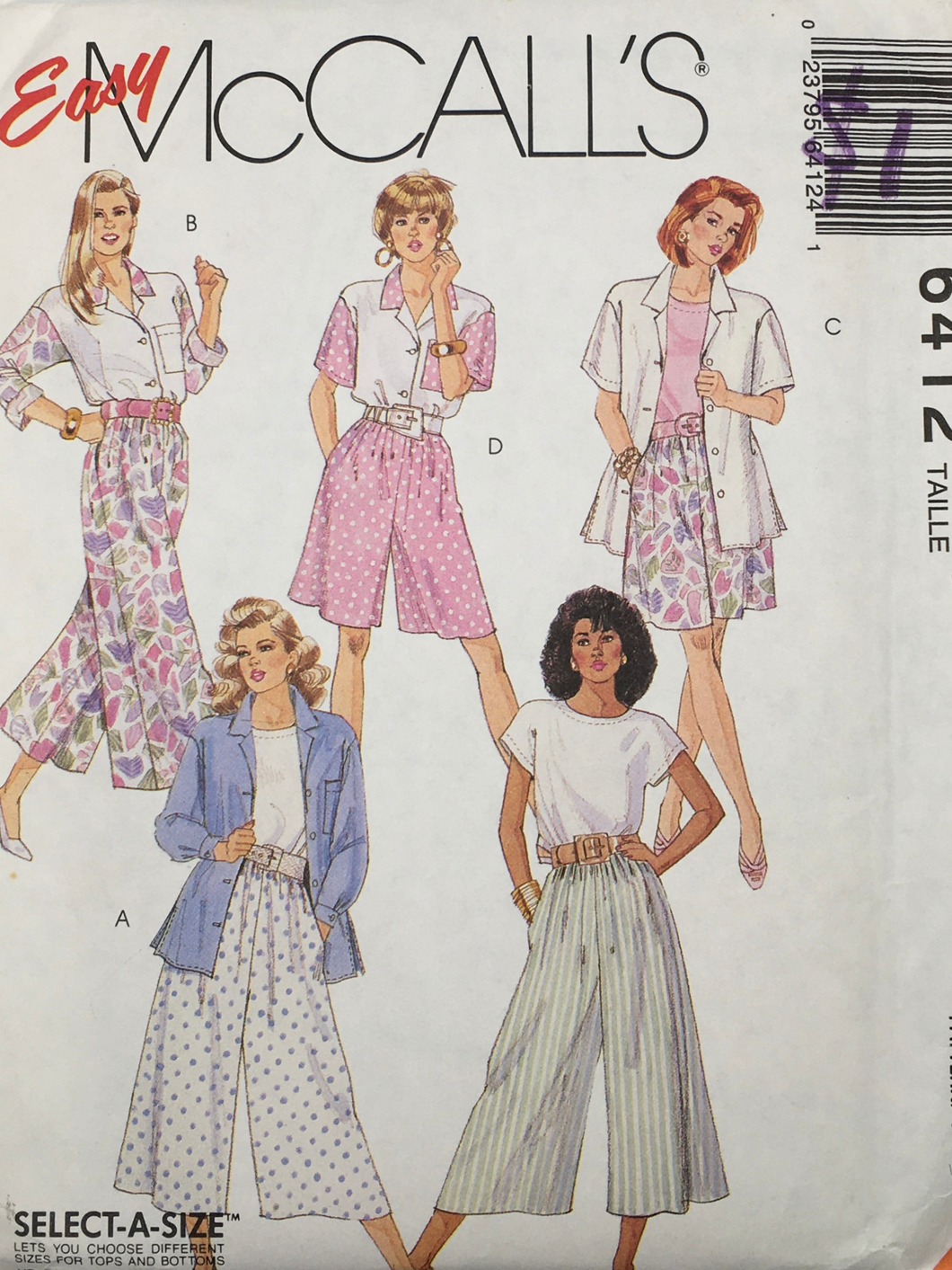 1993 Vintage Sewing Pattern: McCalls 6412