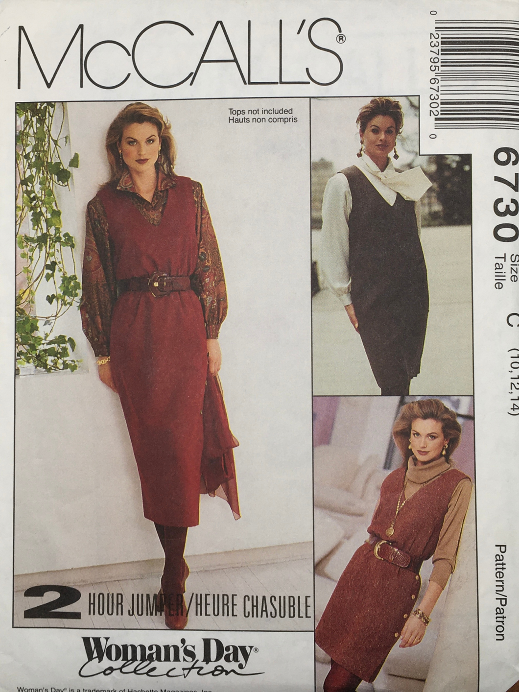 1993 Vintage Sewing Pattern: McCalls 6730