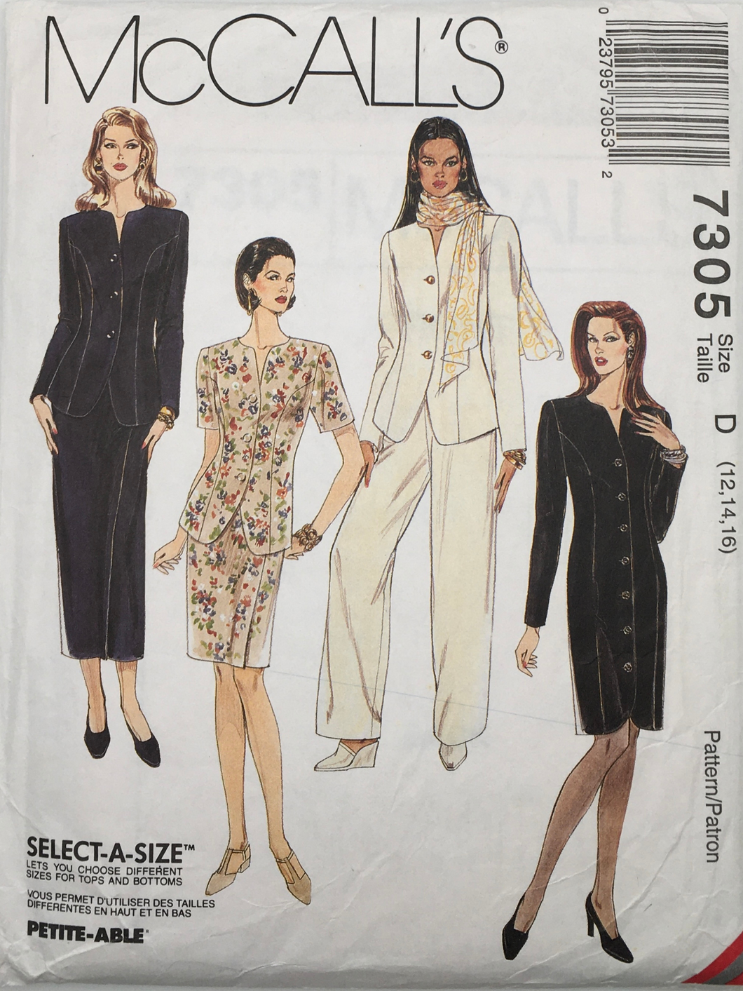 1994 Vintage Sewing Pattern: McCalls 7305