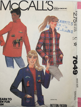 Load image into Gallery viewer, 1981 Vintage Sewing Pattern: McCalls 7649
