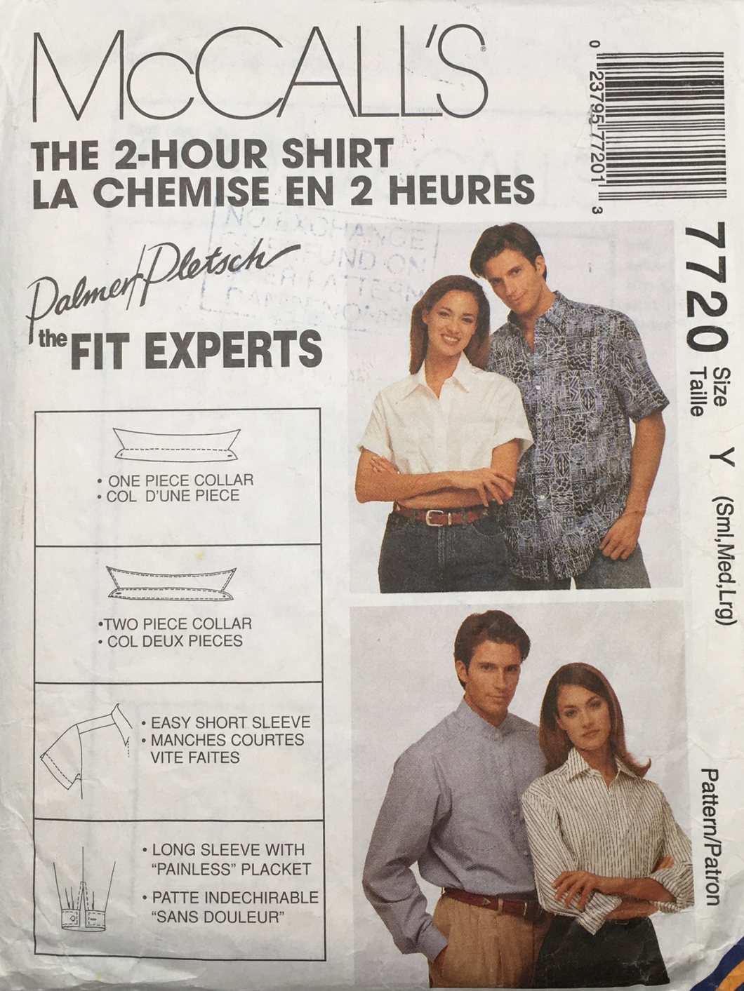 1995 Vintage Sewing Pattern: McCalls 7720