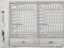 Load image into Gallery viewer, 1996 Vintage Sewing Pattern: McCalls 8181
