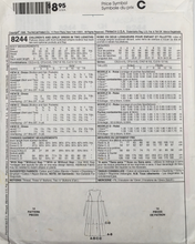 Load image into Gallery viewer, 1996 Vintage Sewing Pattern: McCalls 8244
