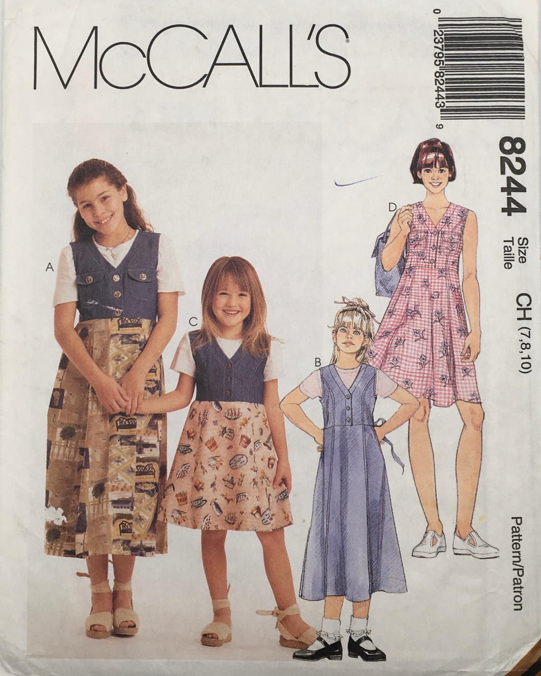 1996 Vintage Sewing Pattern: McCalls 8244