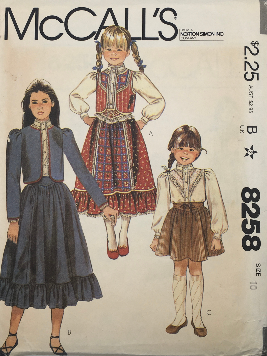 1982 Vintage Sewing Pattern: McCalls 8258