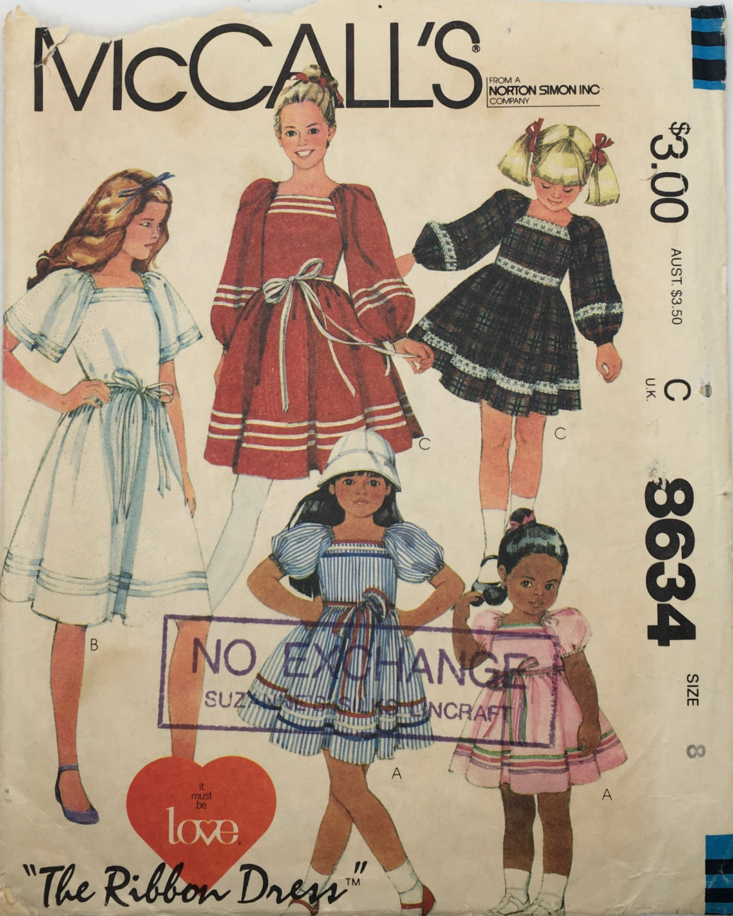 1983 Vintage Sewing Pattern: McCalls 8634