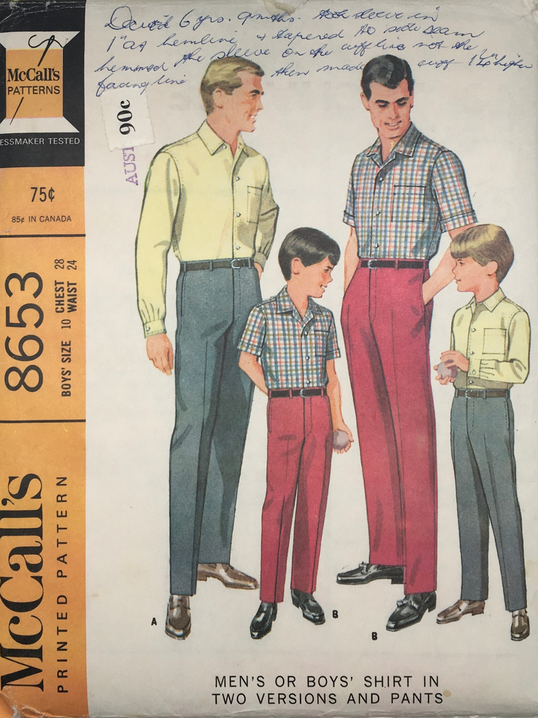 1967 Vintage Sewing Pattern: McCalls 8653