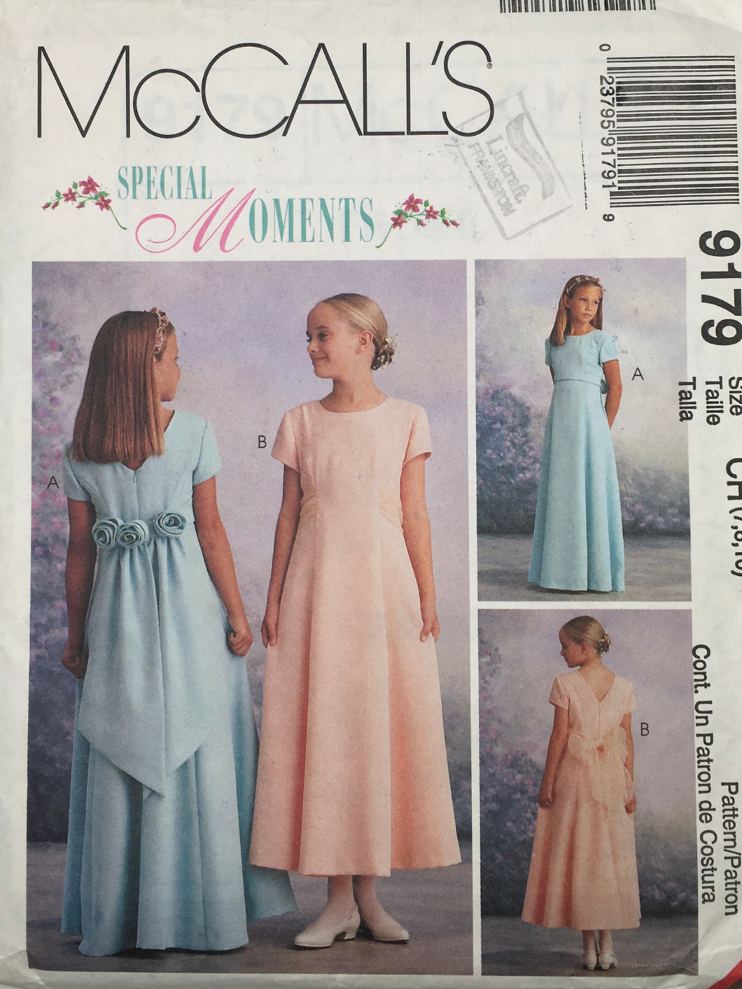 1998 Vintage Sewing Pattern: McCalls 9179