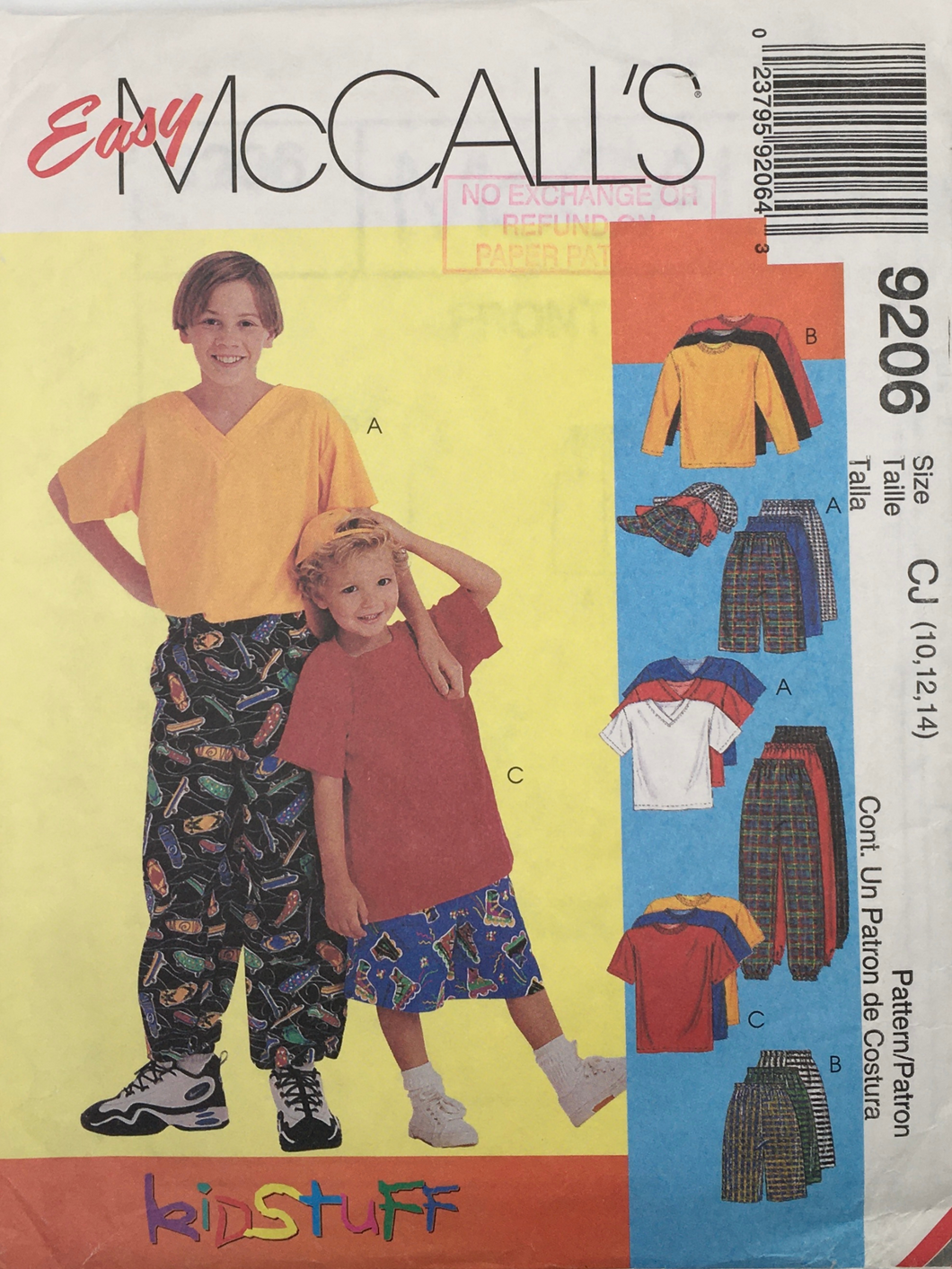 1998 Vintage Sewing Pattern: McCalls 9206