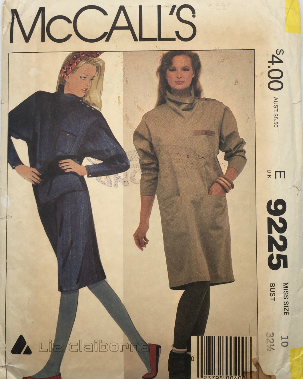 1984 Vintage Sewing Pattern: McCalls 9225