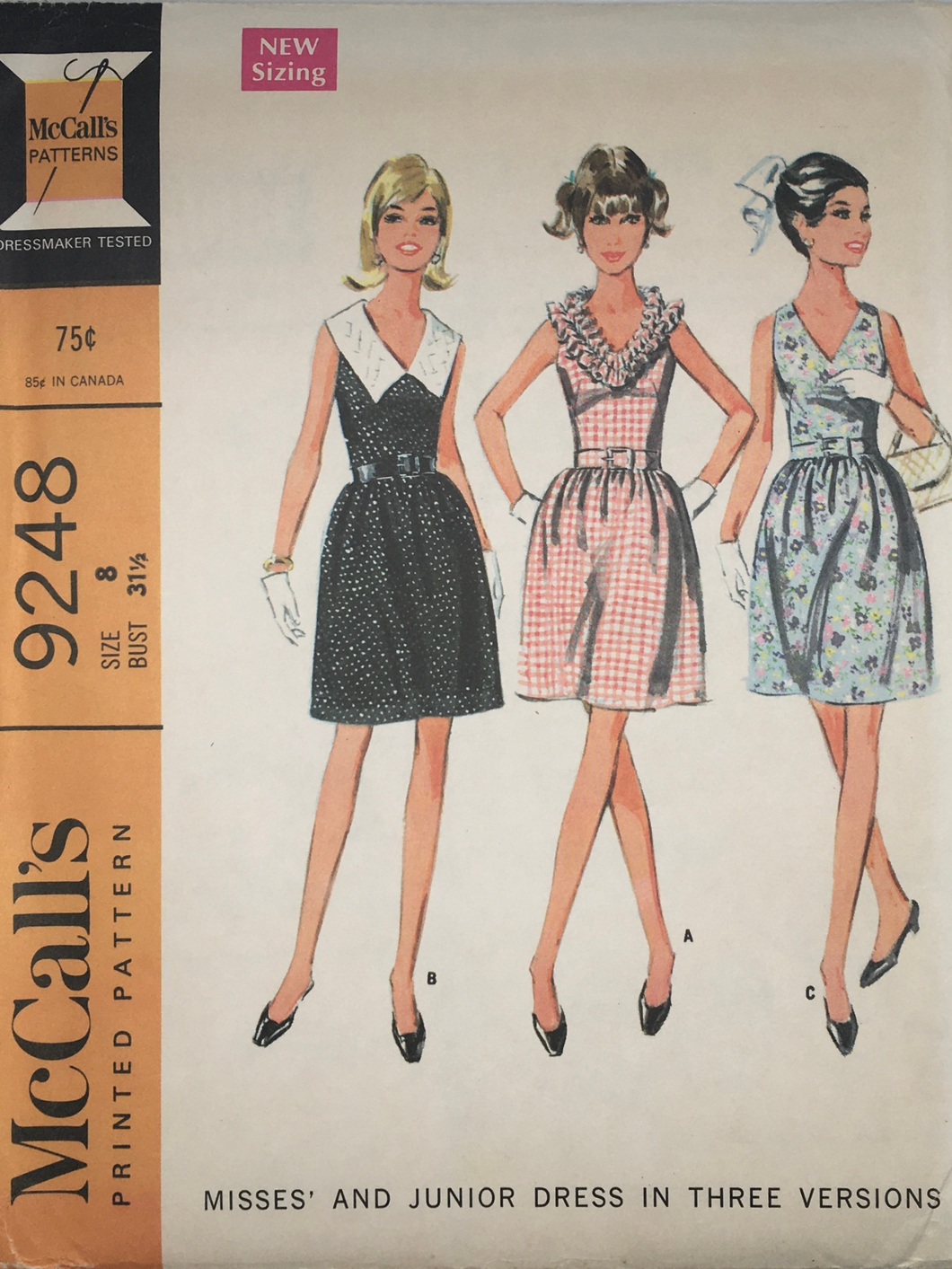 1968 Vintage Sewing Pattern: McCalls 9248