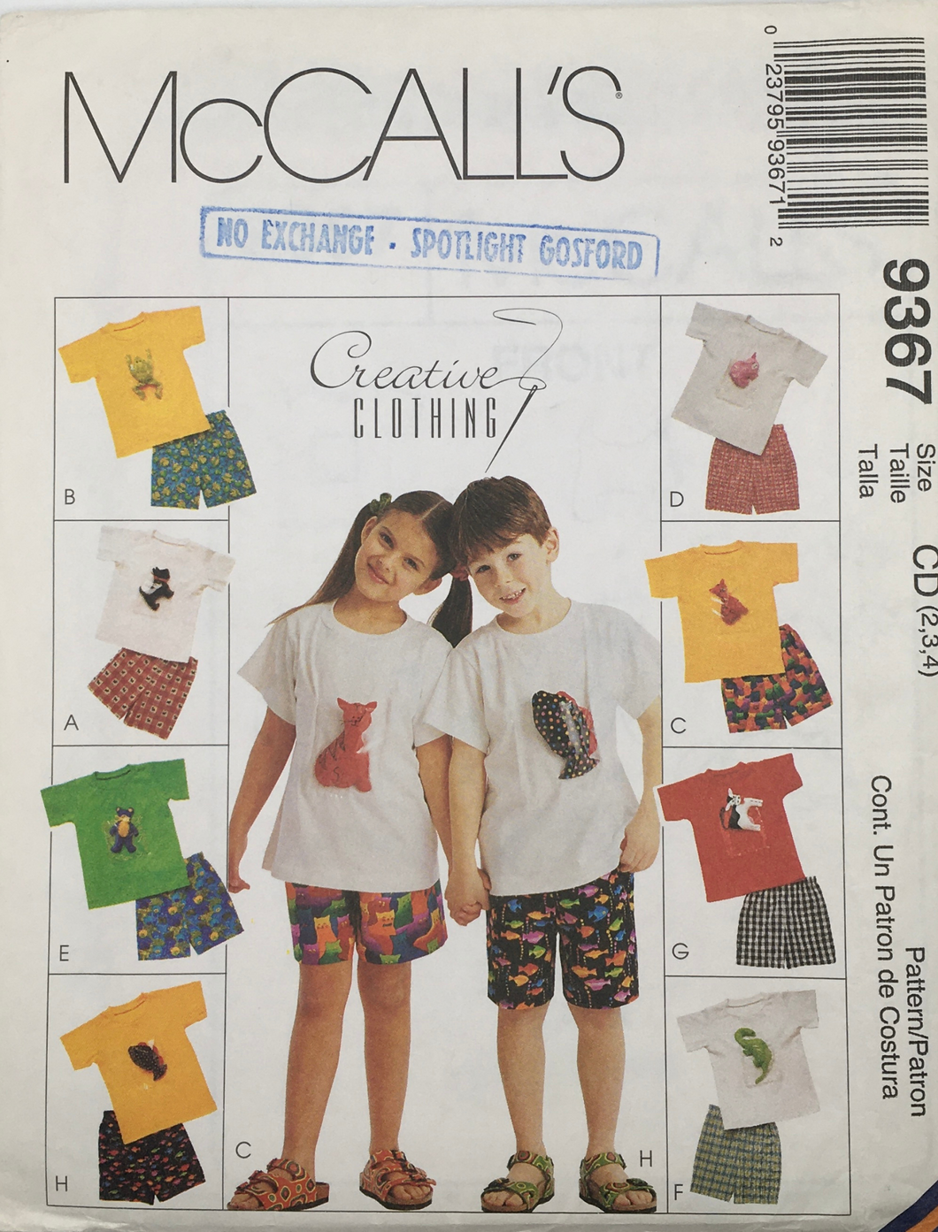 1998 Vintage Sewing Pattern: McCalls 9367