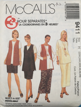 Load image into Gallery viewer, 1998 Vintage Sewing Pattern: McCalls 9411
