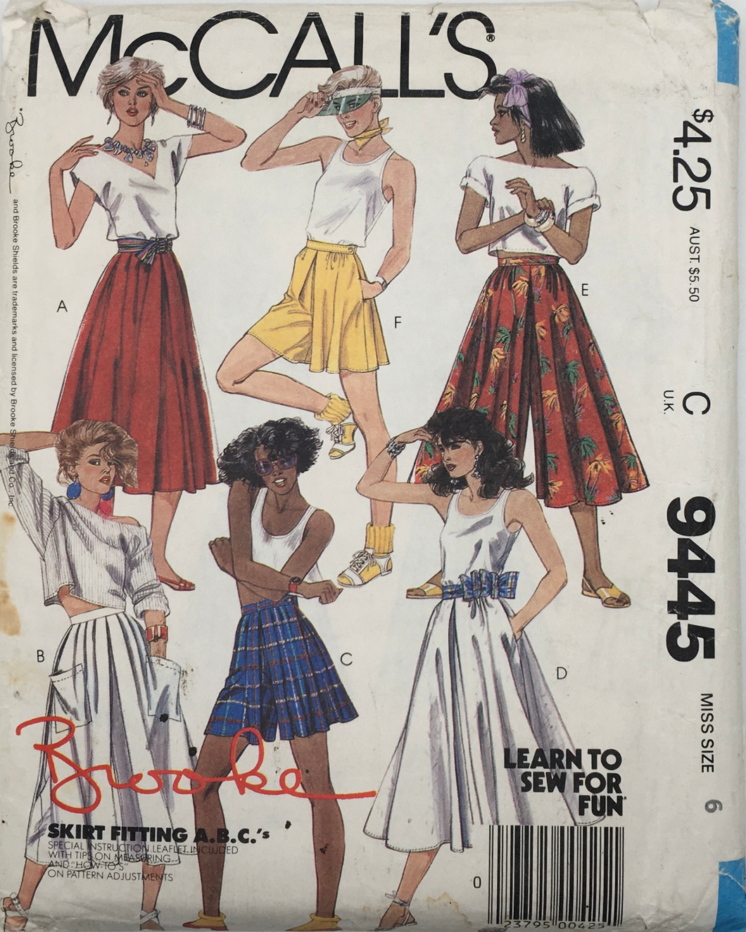 1985 Vintage Sewing Pattern: McCalls 9445