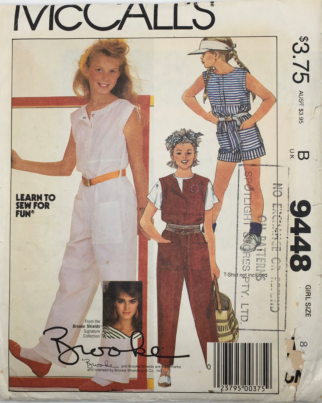 1985 Vintage Sewing Pattern: McCalls 9448