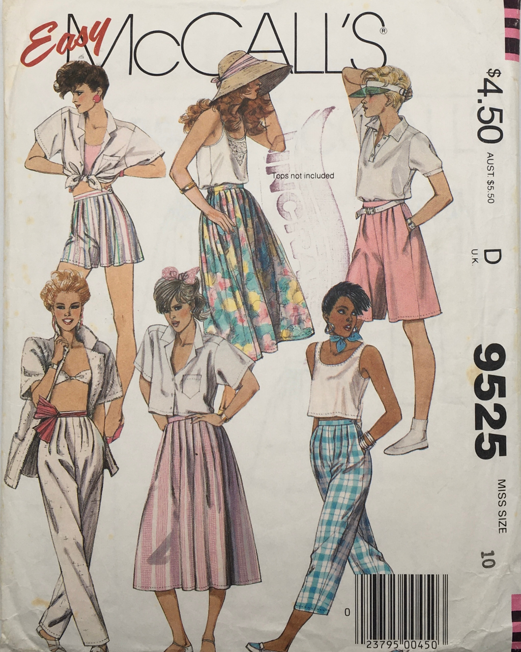 1985 Vintage Sewing Pattern: McCalls 9525