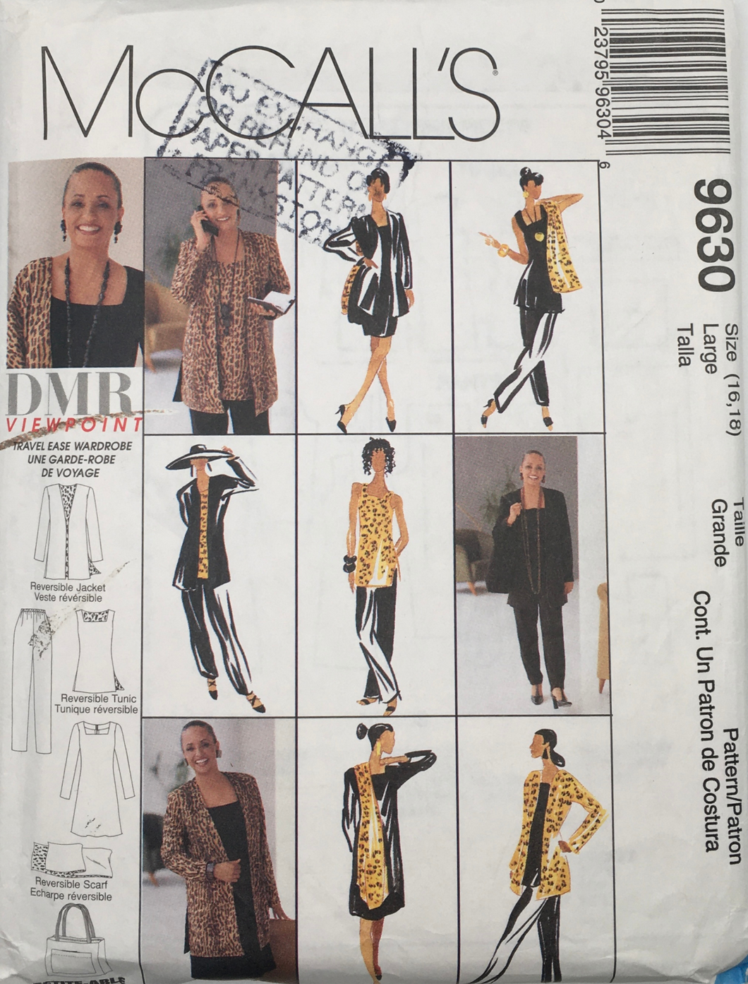 1998 Vintage Sewing Pattern: McCalls 9630