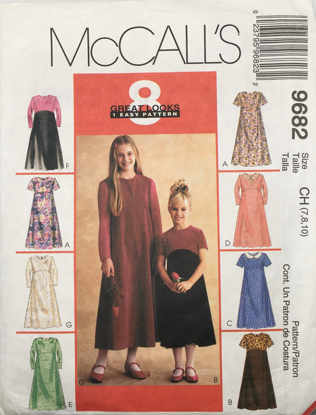 1998 Vintage Sewing Pattern: McCalls 9682