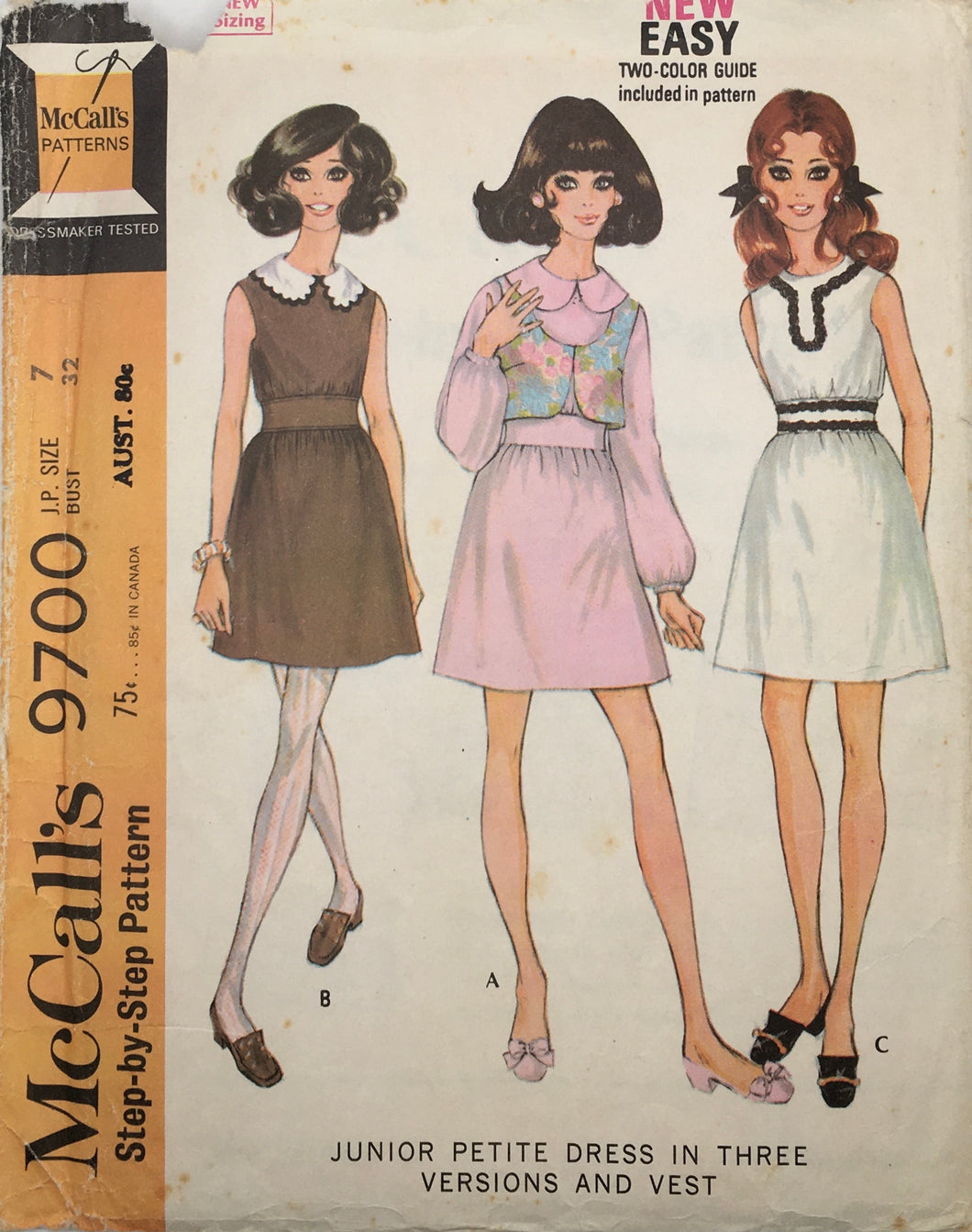 1969 Vintage Sewing Pattern: McCalls 9700