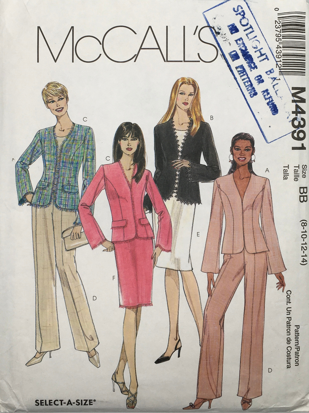 2004  Sewing Pattern: McCalls M4391