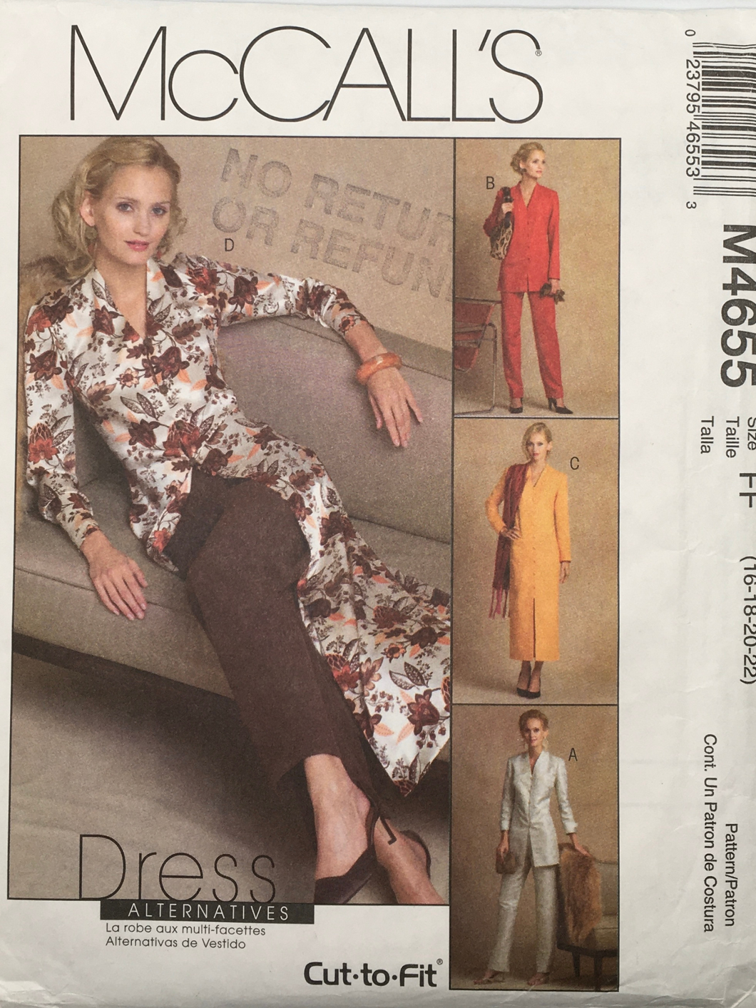 2004  Sewing Pattern: McCalls M4655