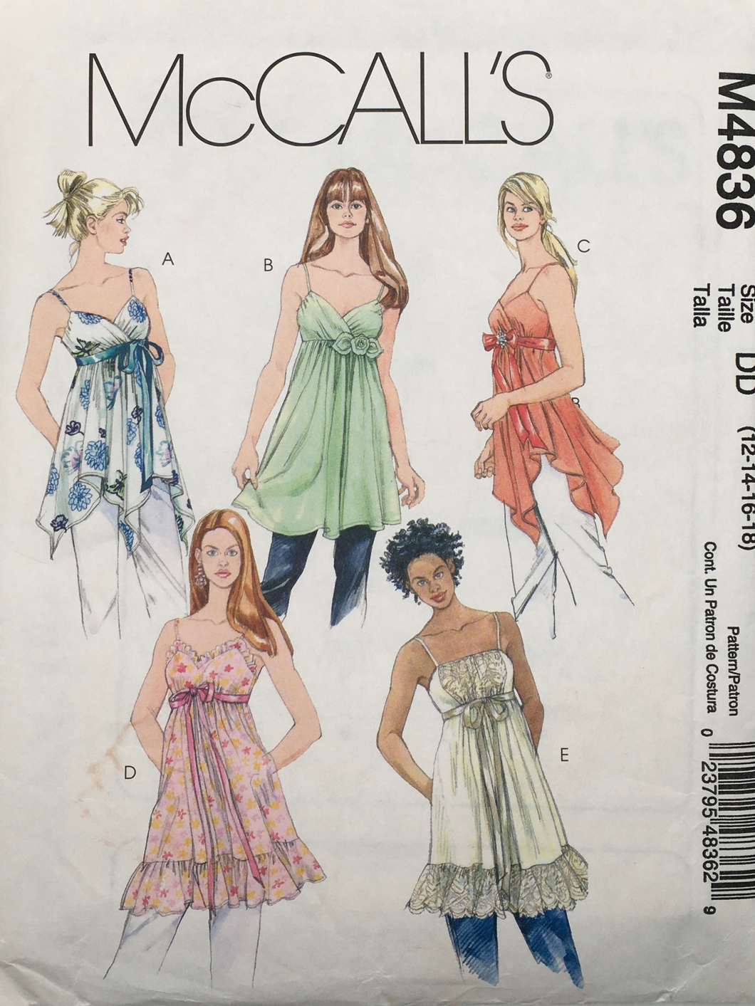 2005  Sewing Pattern: McCalls M4836