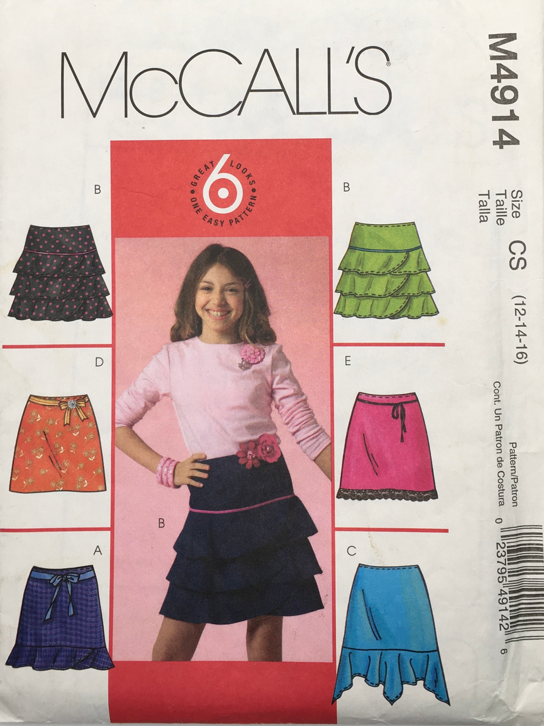 2005  Sewing Pattern: McCalls M4914