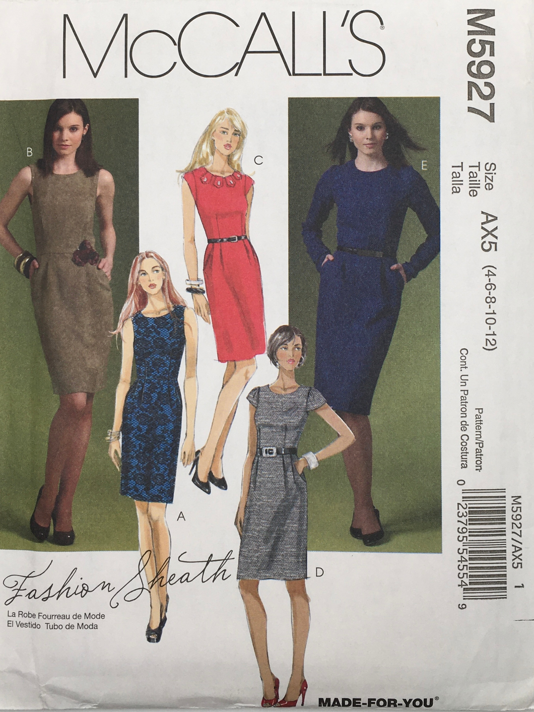 2009  Sewing Pattern: McCalls M5927