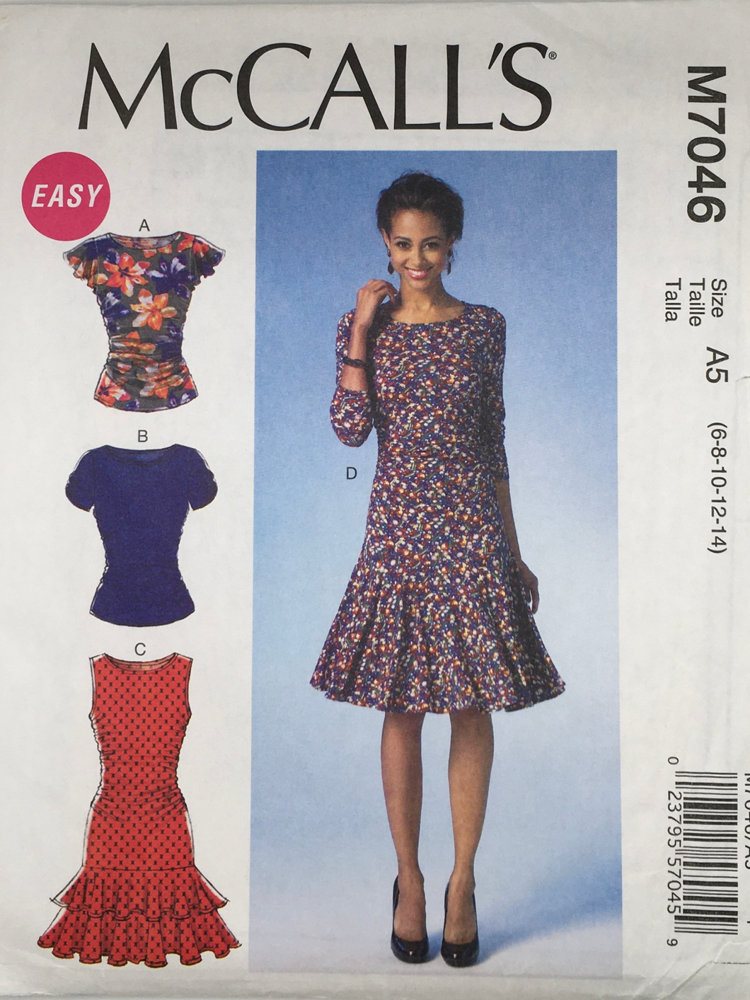 2014  Sewing Pattern: McCalls M7046