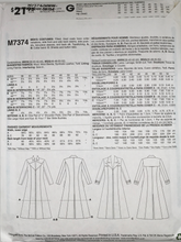 Load image into Gallery viewer, 2016 Sewing Pattern: McCalls M7374
