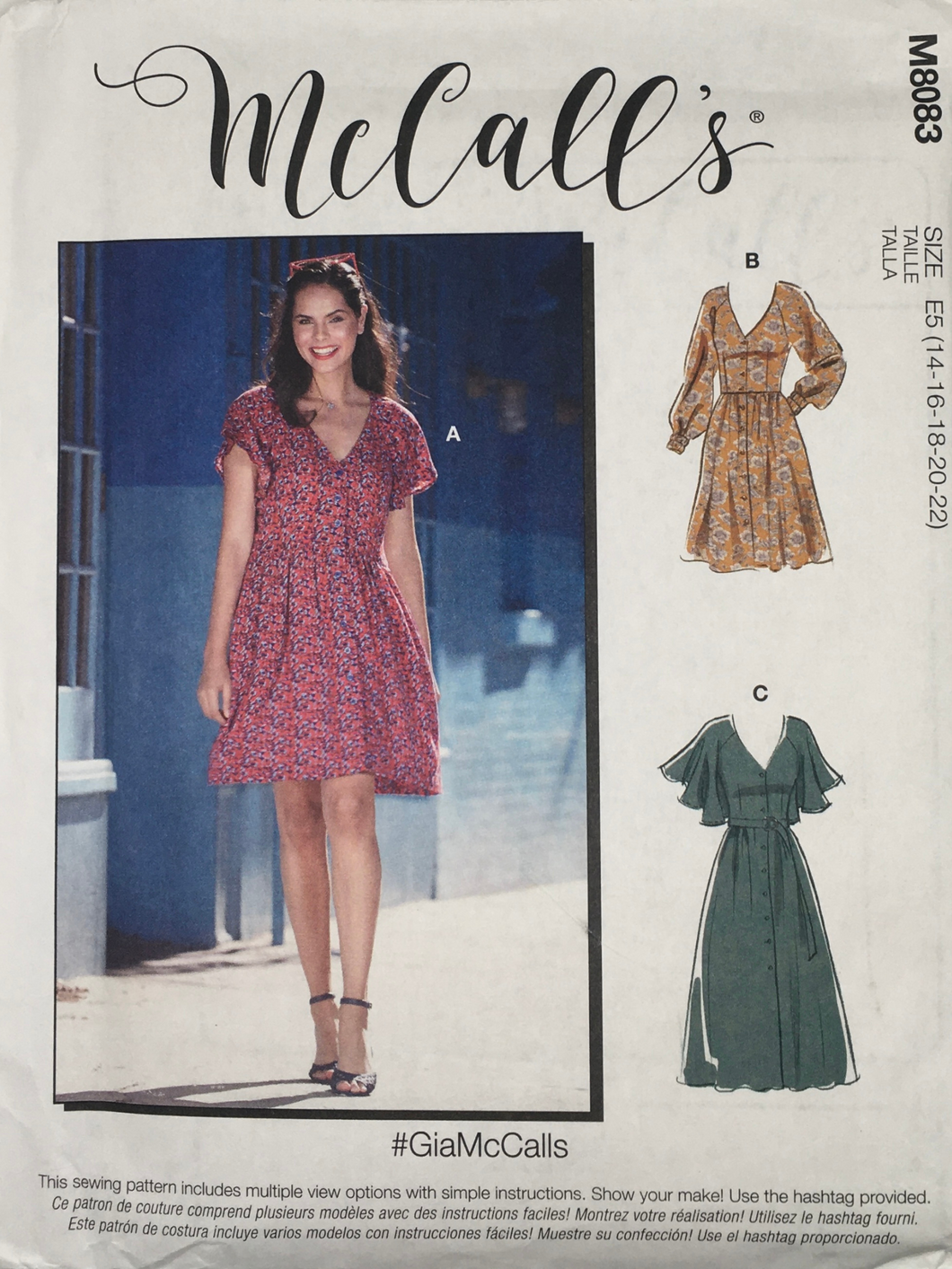 2020 Sewing Pattern: McCalls M8083