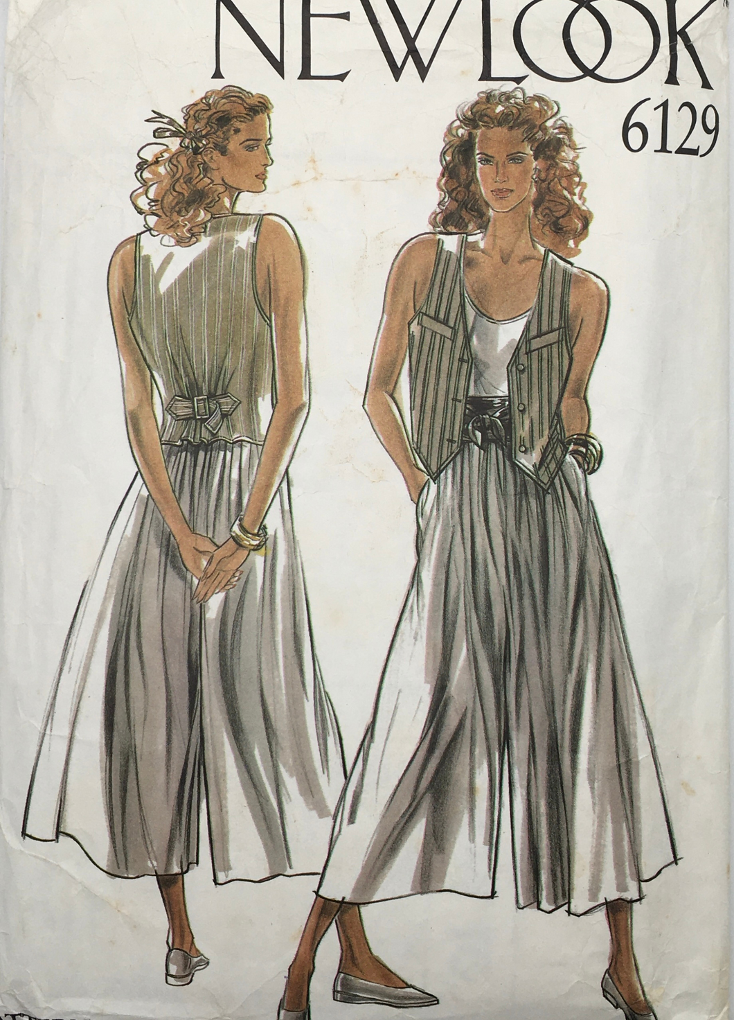 1980's Vintage Sewing Pattern: New Look 6129