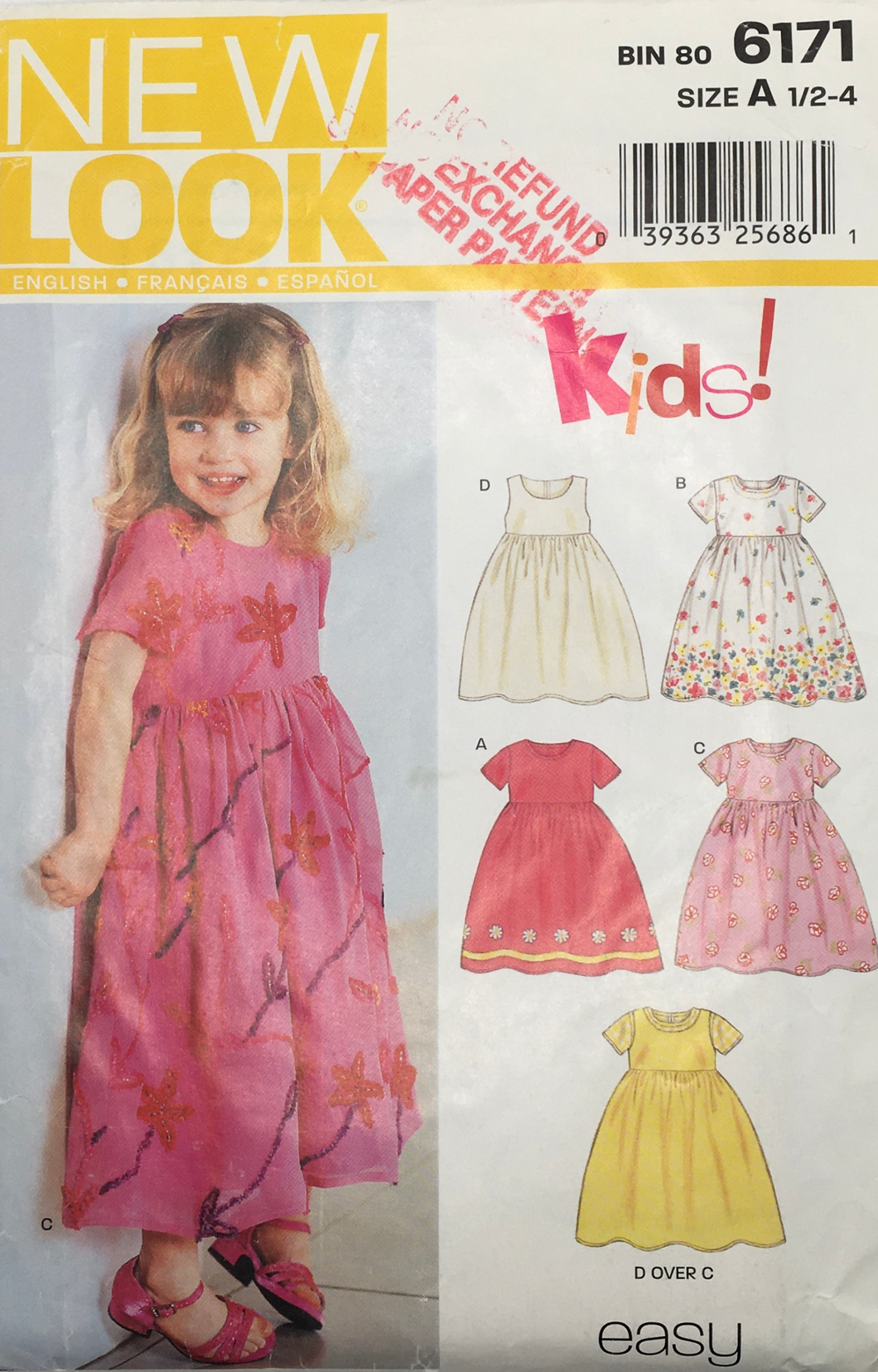 2002 Sewing Pattern: New Look 6171