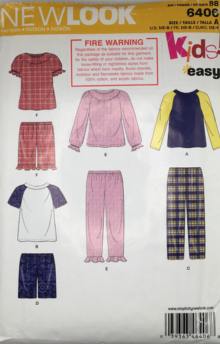 McCall's M7829 Size 2 to 8 Children's & Girl's Sportswear Sewing Pattern