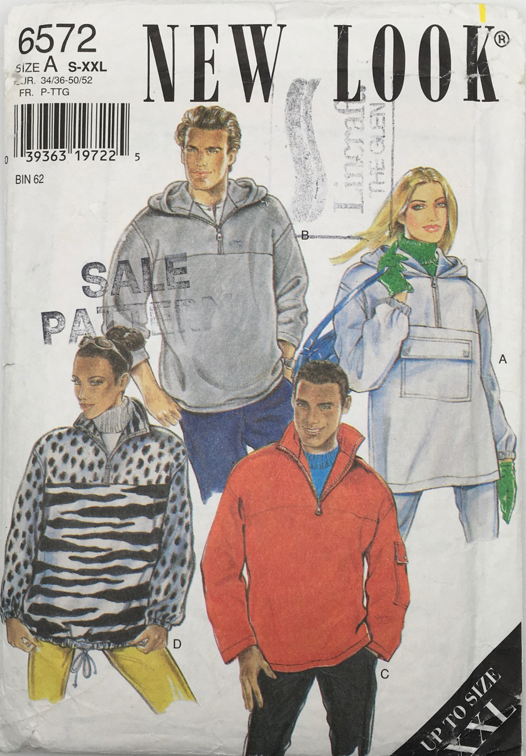 1990’s Vintage New Sewing Pattern: New Look 6572