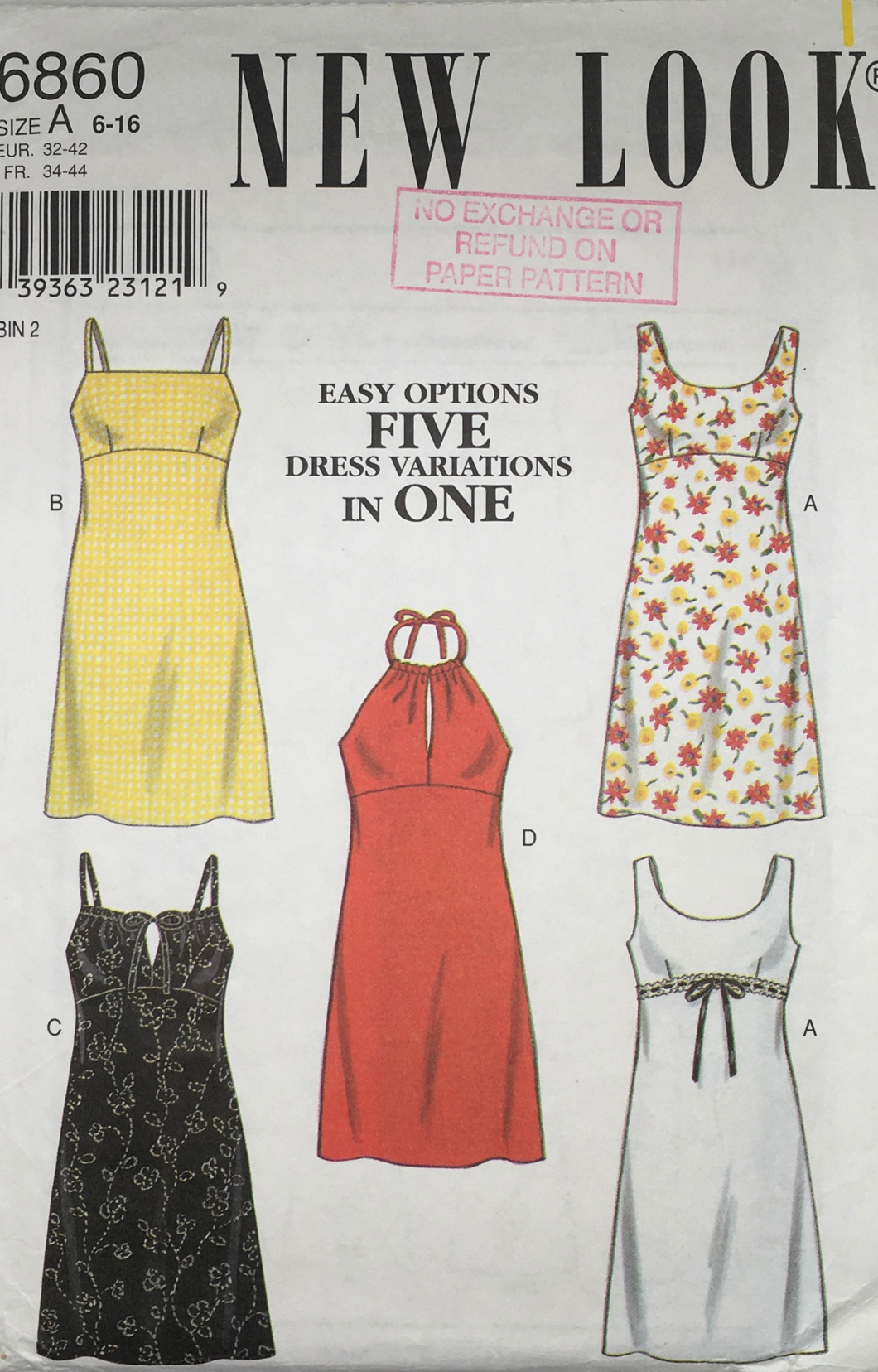 2000’s Sewing Pattern: New Look 6860