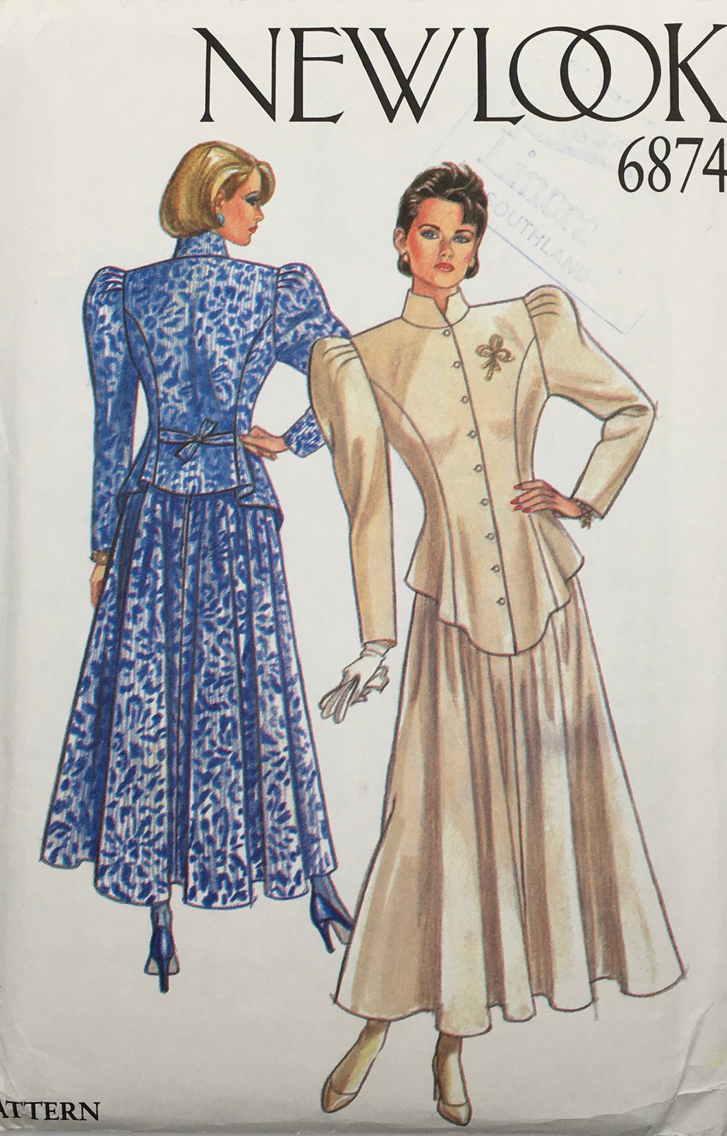 1980's Vintage Sewing Pattern: New Look 6874