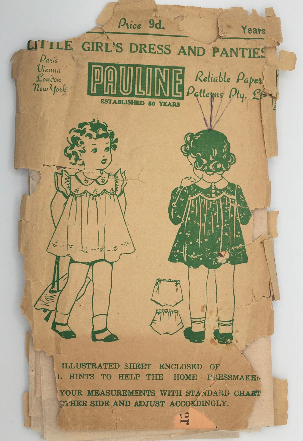 1930's Vintage Sewing Pattern: Pauline 4938